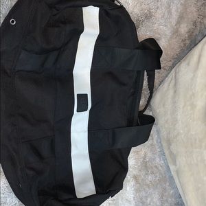 Black and white Pink duffel bag